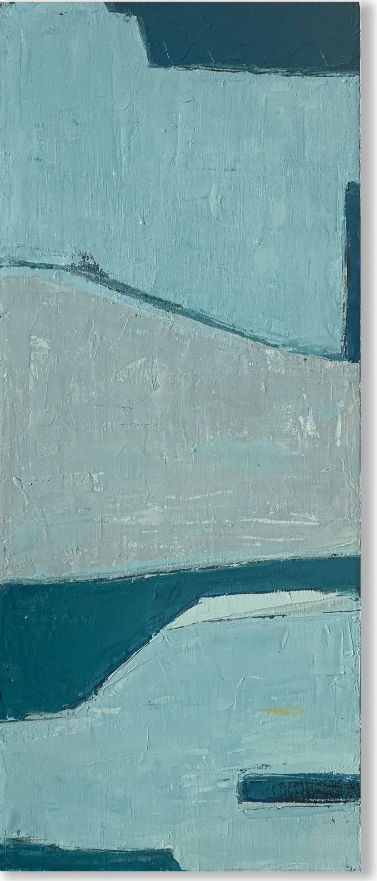 TWO LAKES – abstraktus paveikslas, 55×140 cm, aliejus ant drobės, menininkas Eigirdas Scinskas