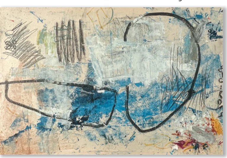 ZOOM – abstraktus paveikslas, 150×100 cm, mišri technika ant drobės, menininkas Eigirdas Scinskas