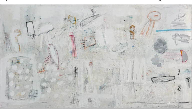 EVOLUTION – abstraktus paveikslas, 270×147 cm, mišri technika ant drobės, menininkas Eigirdas Scinskas
