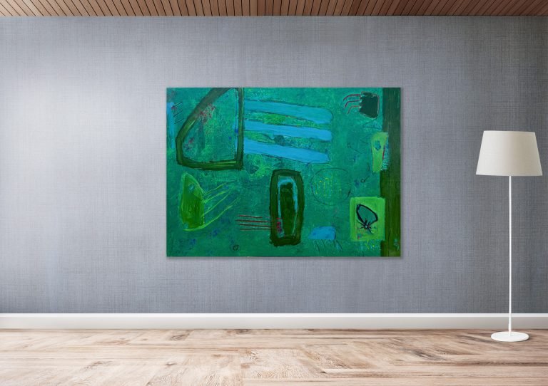 Jellyfish - Green revolution - Abstraktūs paveikslai Eigirdas Scinskas