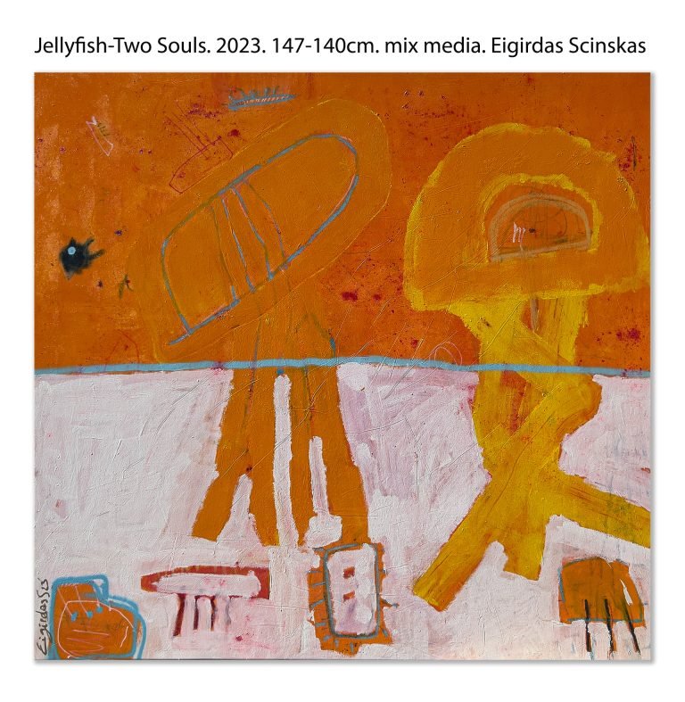 Jellyfish - Two Souls - Abstraktūs paveikslai Eigirdas Scinskas