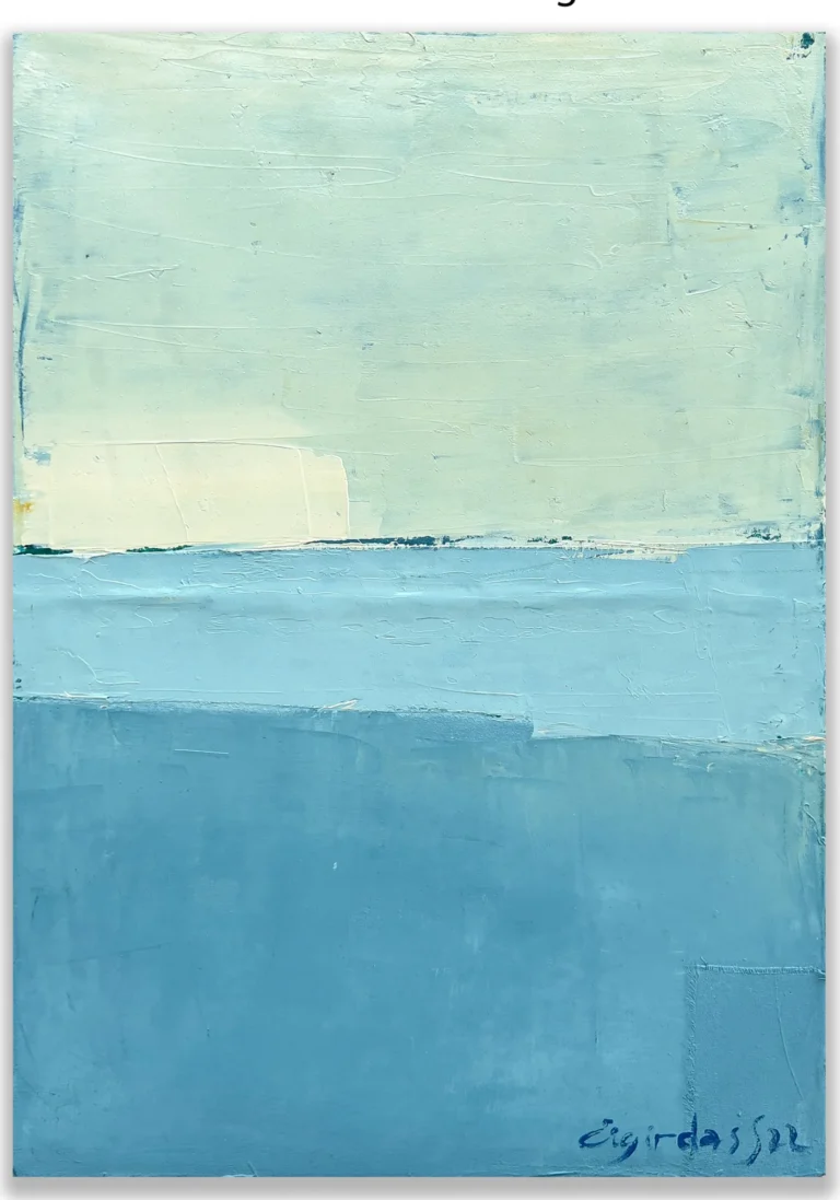 NICE – abstraktus paveikslas, 50×70 cm, aliejus ant drobės, menininkas Eigirdas Scinskas
