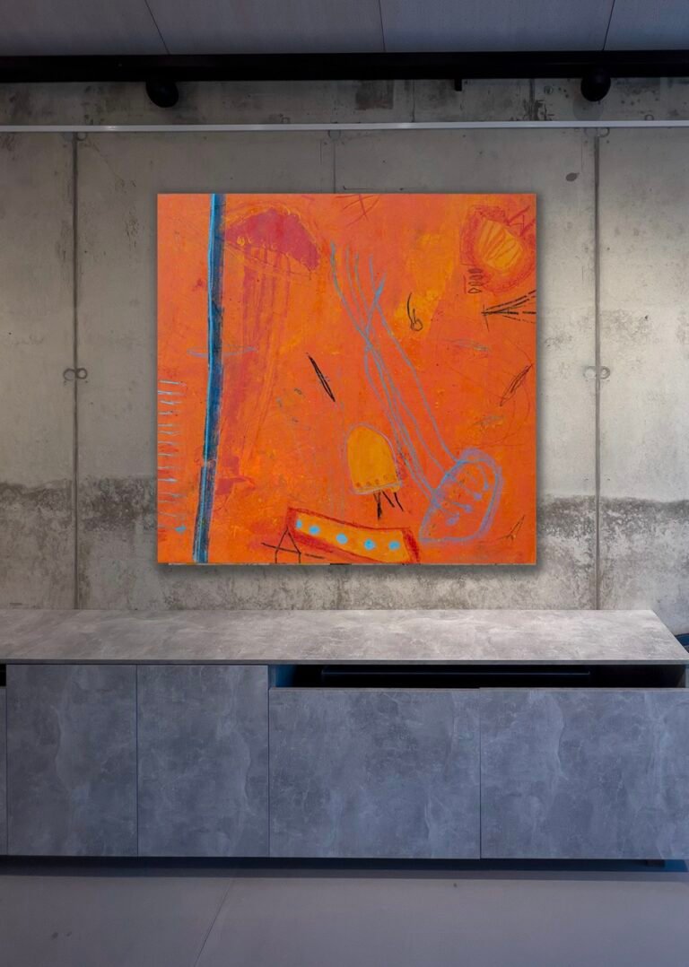 Jellyfish - Lava orange - Abstraktūs paveikslai Eigirdas Scinskas
