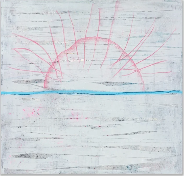 SUNSET – abstraktus paveikslas, 147×140 cm, mišri technika ant drobės, menininkas Eigirdas Scinskas