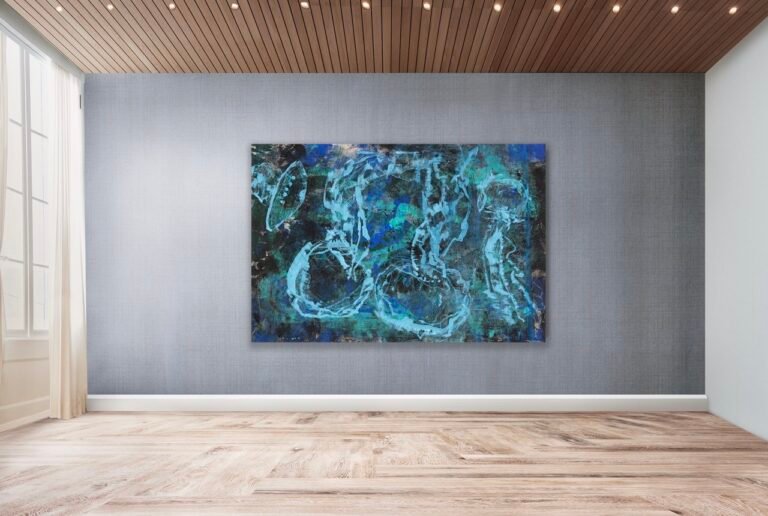 Jellyfish - Blue lagoon - Abstraktūs paveikslai Eigirdas Scinskas
