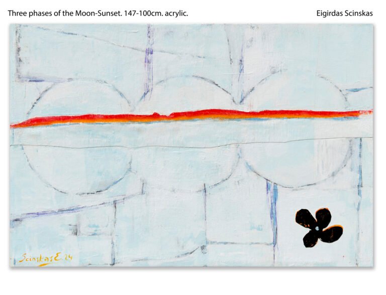 Three phases of the Moon - Sunset - Abstraktūs paveikslai Eigirdas Scinskas