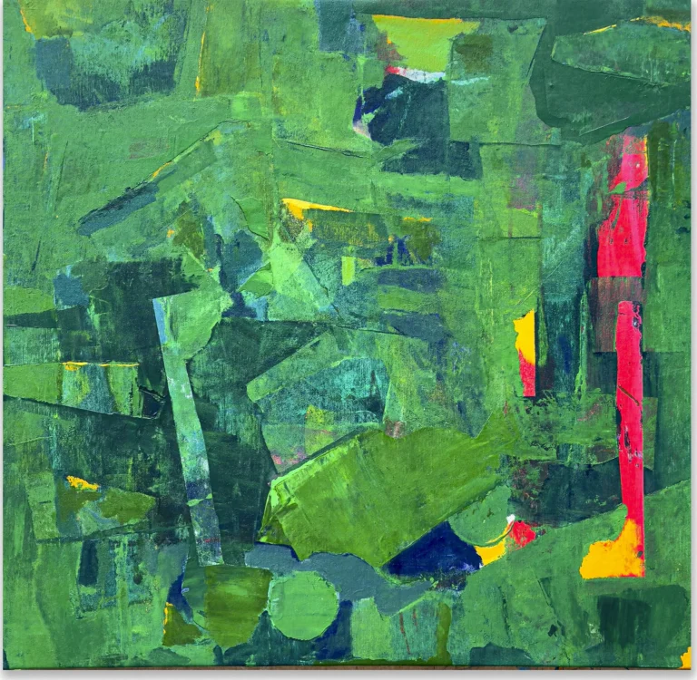 DEEP FOREST – abstraktus paveikslas, 147×140 cm, mišri technika ant drobės, menininkas Eigirdas Scinskas