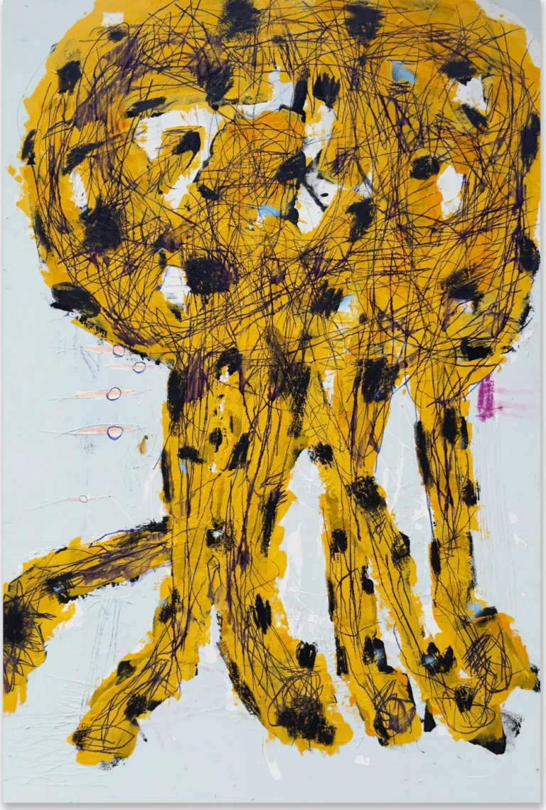LEOPARD – abstraktus paveikslas, 147×100 cm, mišri technika ant drobės, menininkas Eigirdas Scinskas