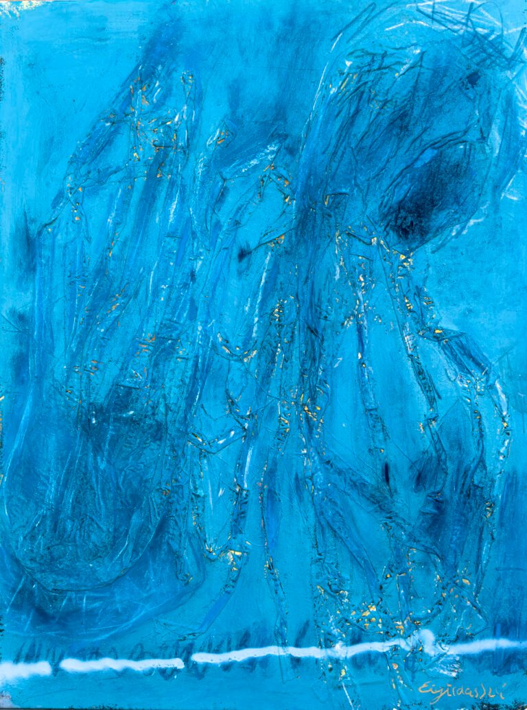 Jellyfish - Blue lagoon - Abstraktūs paveikslai Eigirdas Scinskas