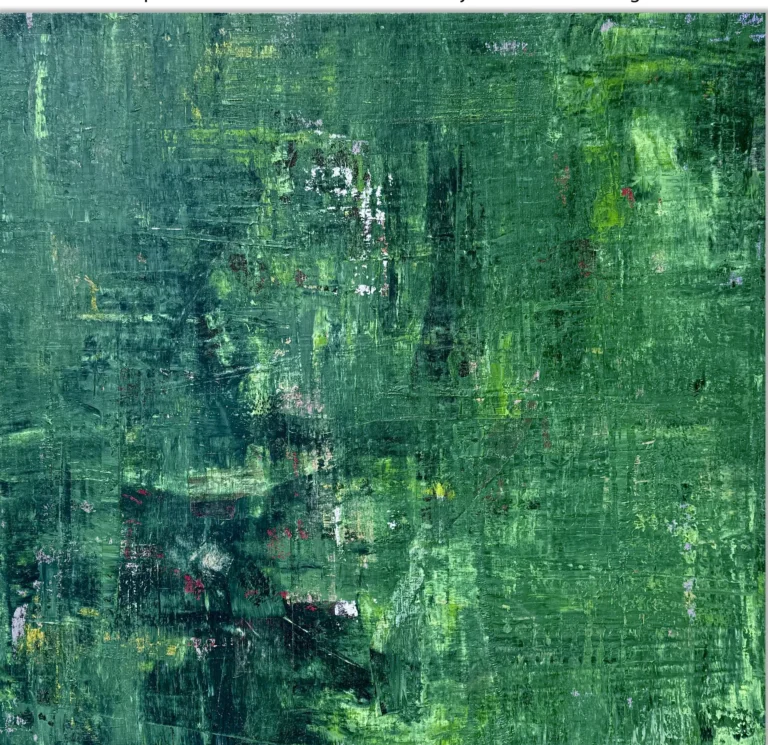 FOREST – abstraktus paveikslas, 147×140 cm, aliejus ant drobės, menininkas Eigirdas Scinskas