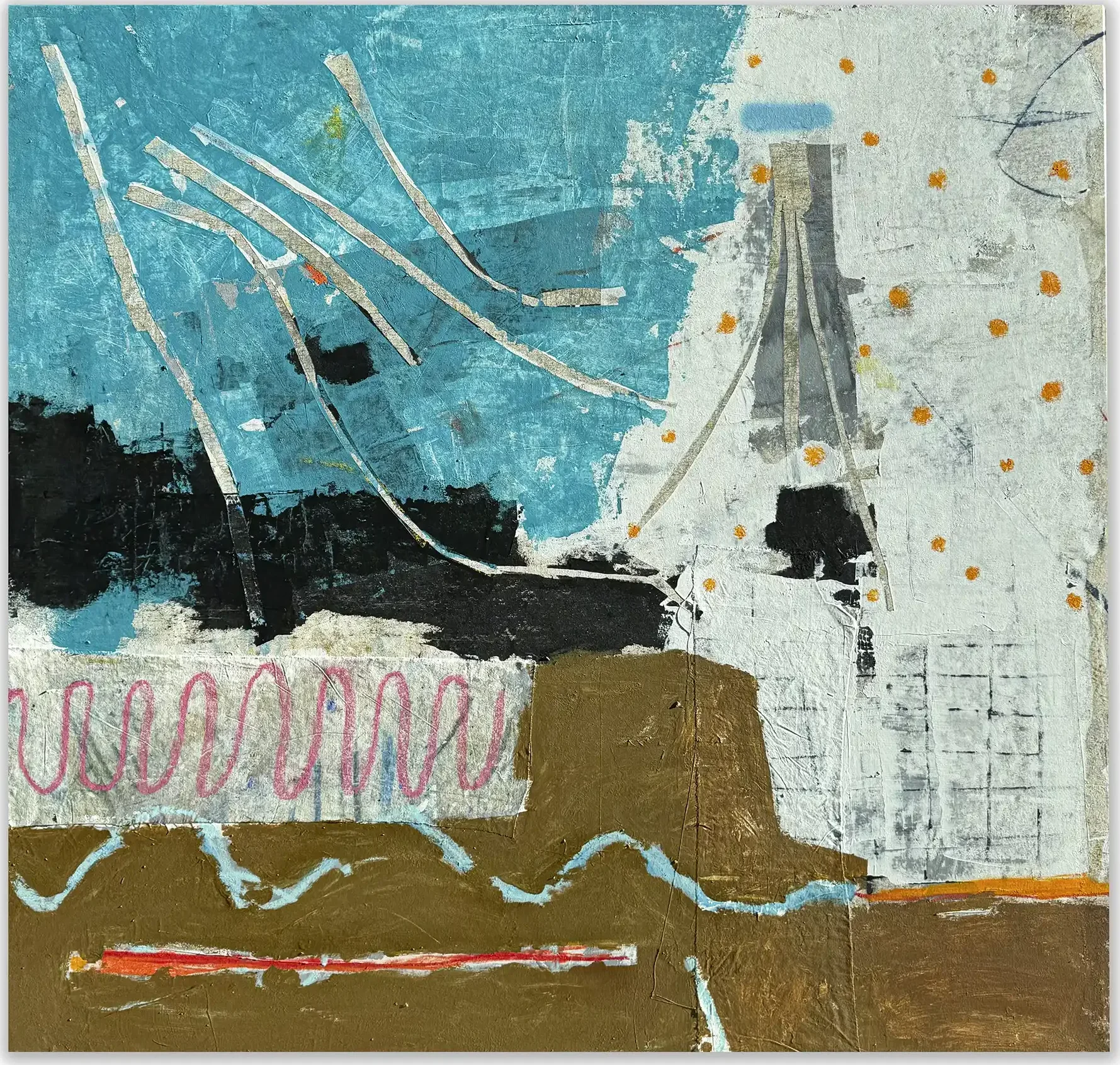 HIDDEN ENERGY – abstraktus paveikslas, 157×157 cm, akrilas ant drobės, menininkas Eigirdas Scinskas