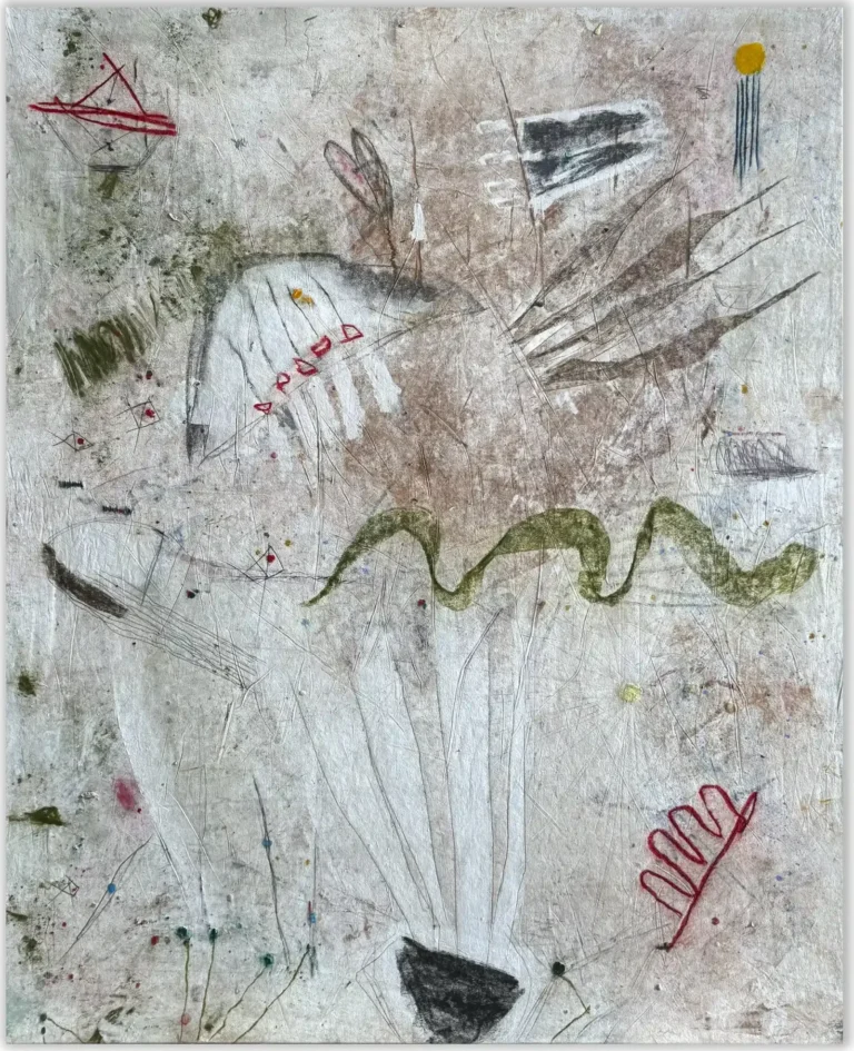 MILLIONS YEARS AGO – abstraktus paveikslas, 120×147 cm, mišri technika ant drobės, menininkas Eigirdas Scinskas