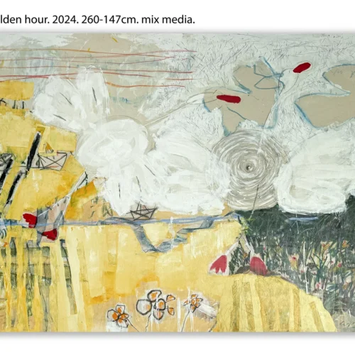 Swan lake - The golden hour. 2024. 260-147cm. mix media. Eigirdas Scinskas_web