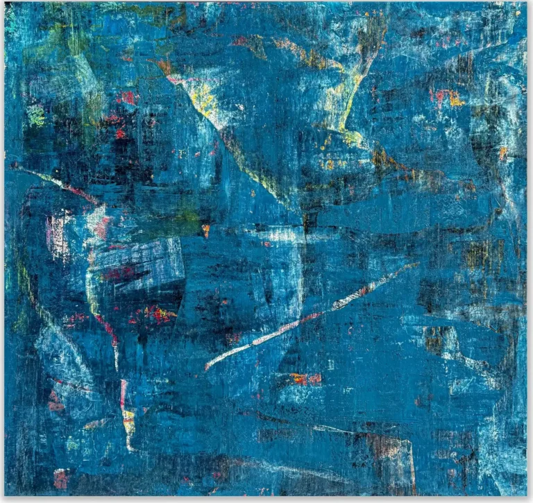 THE DEEP OF SILENCE – abstraktus paveikslas, 140×147 cm, aliejus ant drobės, menininkas Eigirdas Scinskas