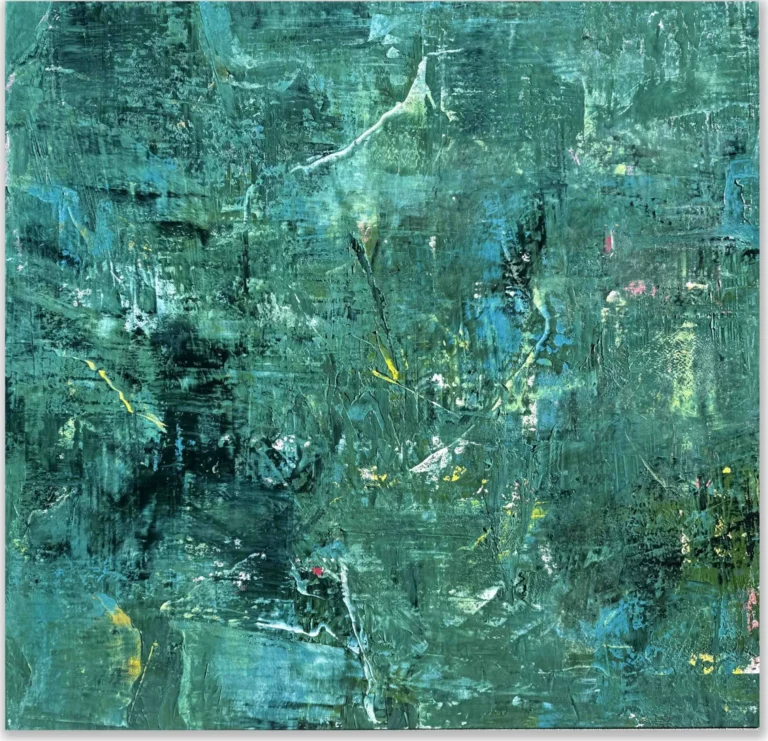 DEPTH – abstraktus paveikslas, 147×147 cm, aliejus ant drobės, menininkas Eigirdas Scinskas