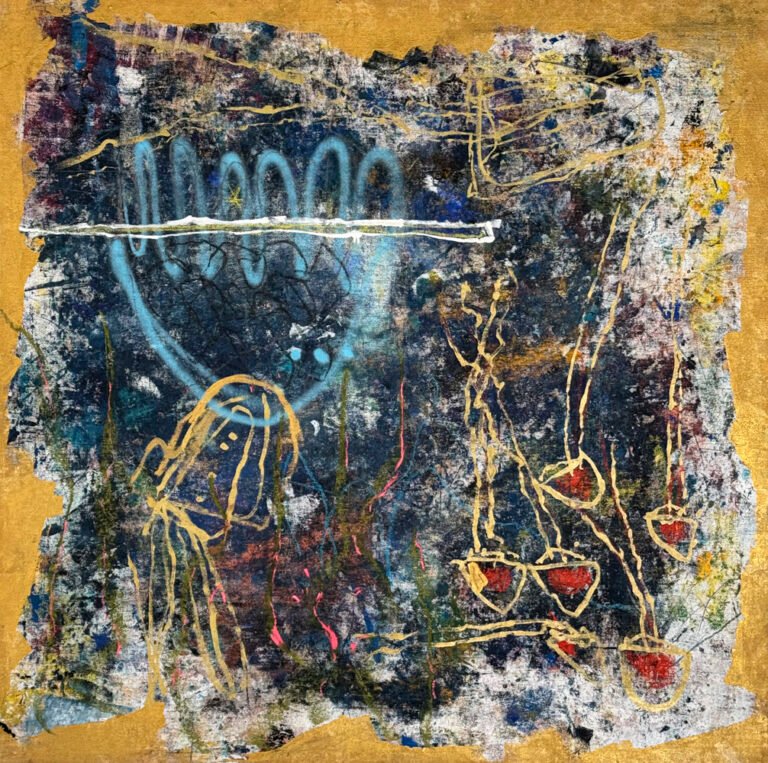 Jellyfish - gold - Abstraktūs paveikslai Eigirdas Scinskas