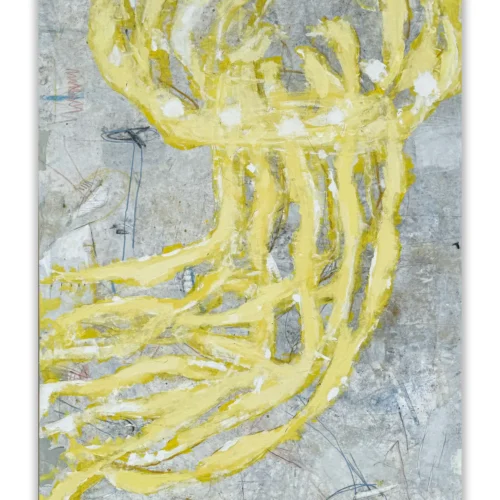 JELLYFISH- YELLOW. 2024. 147-270cm acrylic. Eigirdas Scinskas hi