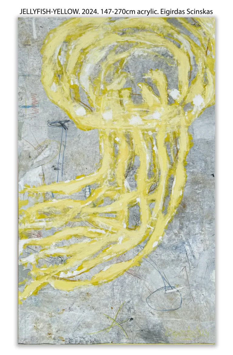 JELLYFISH - YELLOW - Abstraktūs paveikslai Eigirdas Scinskas