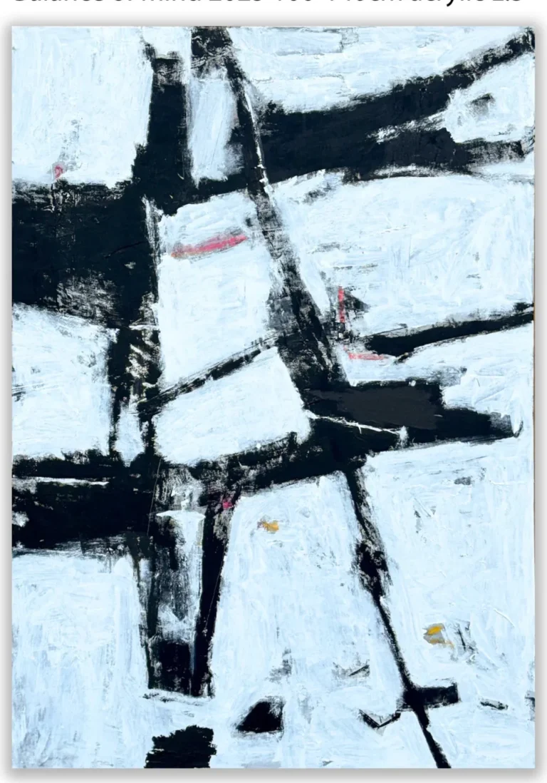 BALANCE OF MIND – abstraktus paveikslas, 100×140 cm, akrilas ant drobės, menininkas Eigirdas Scinskas