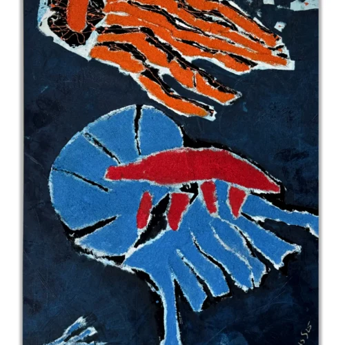 Jellyfish – Night Train | Abstract Jellyfish Painting – Eigirdas Scinskas