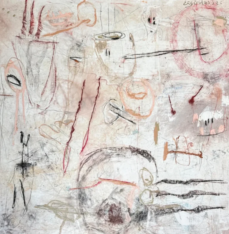LIFE – abstraktus paveikslas, 145×140 cm, mišri technika ant drobės, menininkas Eigirdas Scinskas