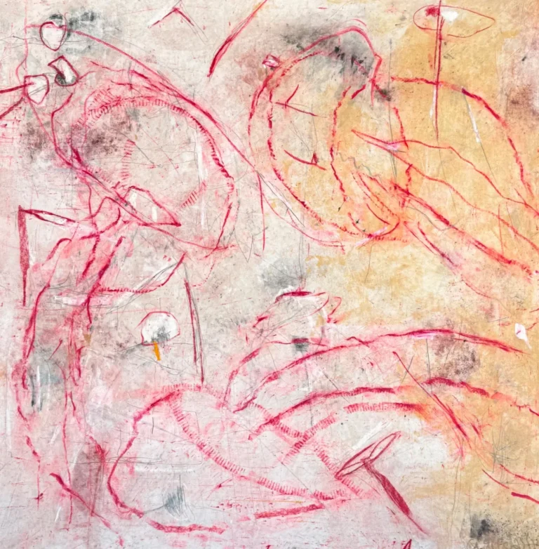 MEMORY OF WATER – abstraktus paveikslas, 145×140 cm, mišri technika ant drobės, menininkas Eigirdas Scinskas