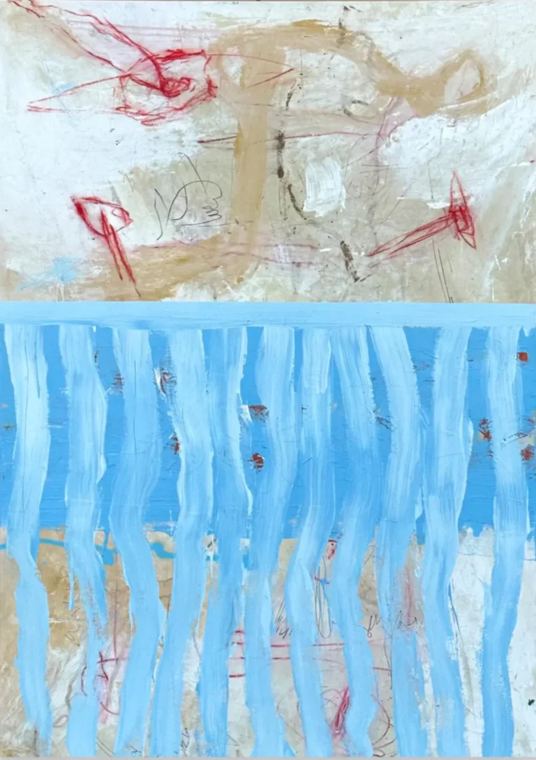 FRENCH RIVIERA – abstraktus paveikslas, 100×147 cm, akrilas ant drobės, menininkas Eigirdas Scinskas