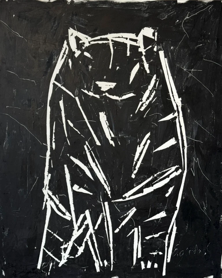 STILL HERE – abstraktus paveikslas, 145×180 cm, akrilas ant drobės, menininkas Eigirdas Scinskas