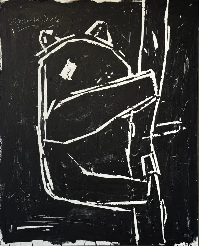 ONE LINE – abstraktus paveikslas, 147×180 cm, akrilas ant drobės, menininkas Eigirdas Scinskas
