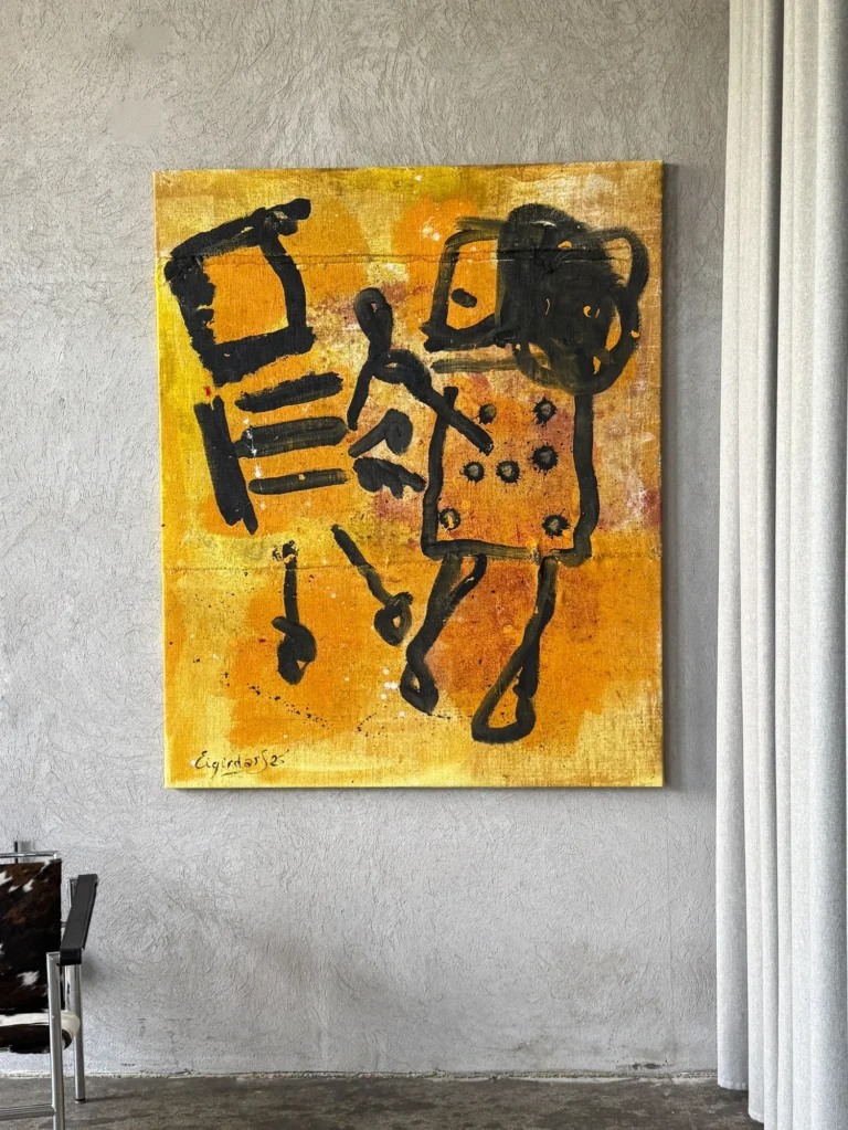 DOGMA – abstraktus paveikslas, 115×147 cm, akrilas ant drobės, menininkas Eigirdas Scinskas