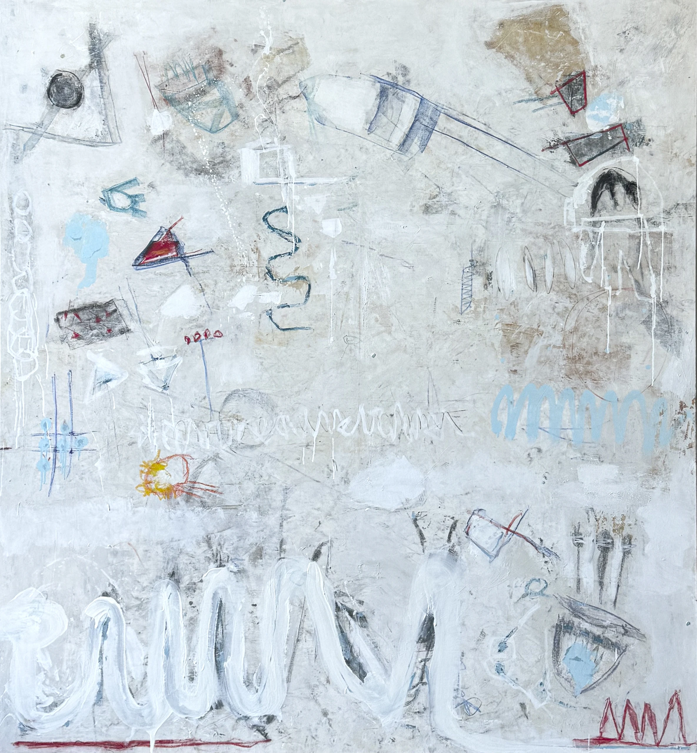Dreamer – abstraktus paveikslas, 190×210 cm, akrilas ant drobės, menininkas Eigirdas Scinskas