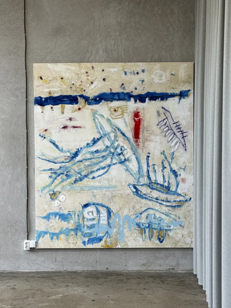 HORIZON – abstraktus paveikslas, 190×205 cm, akrilas ant drobės, menininkas Eigirdas Scinskas
