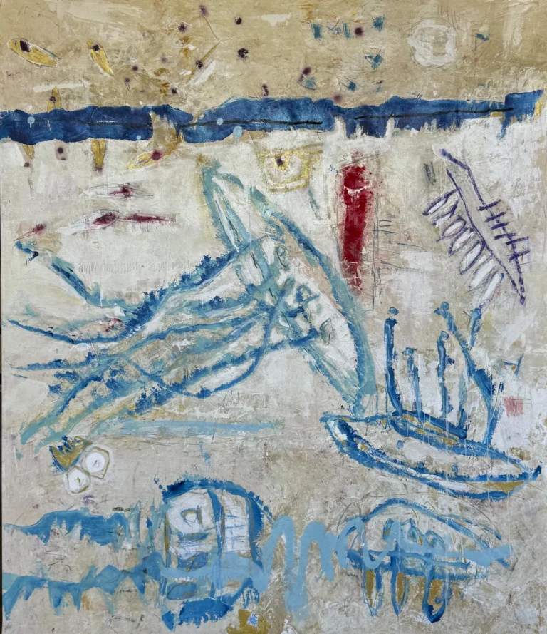 HORIZON – abstraktus paveikslas, 190×205 cm, akrilas ant drobės, menininkas Eigirdas Scinskas