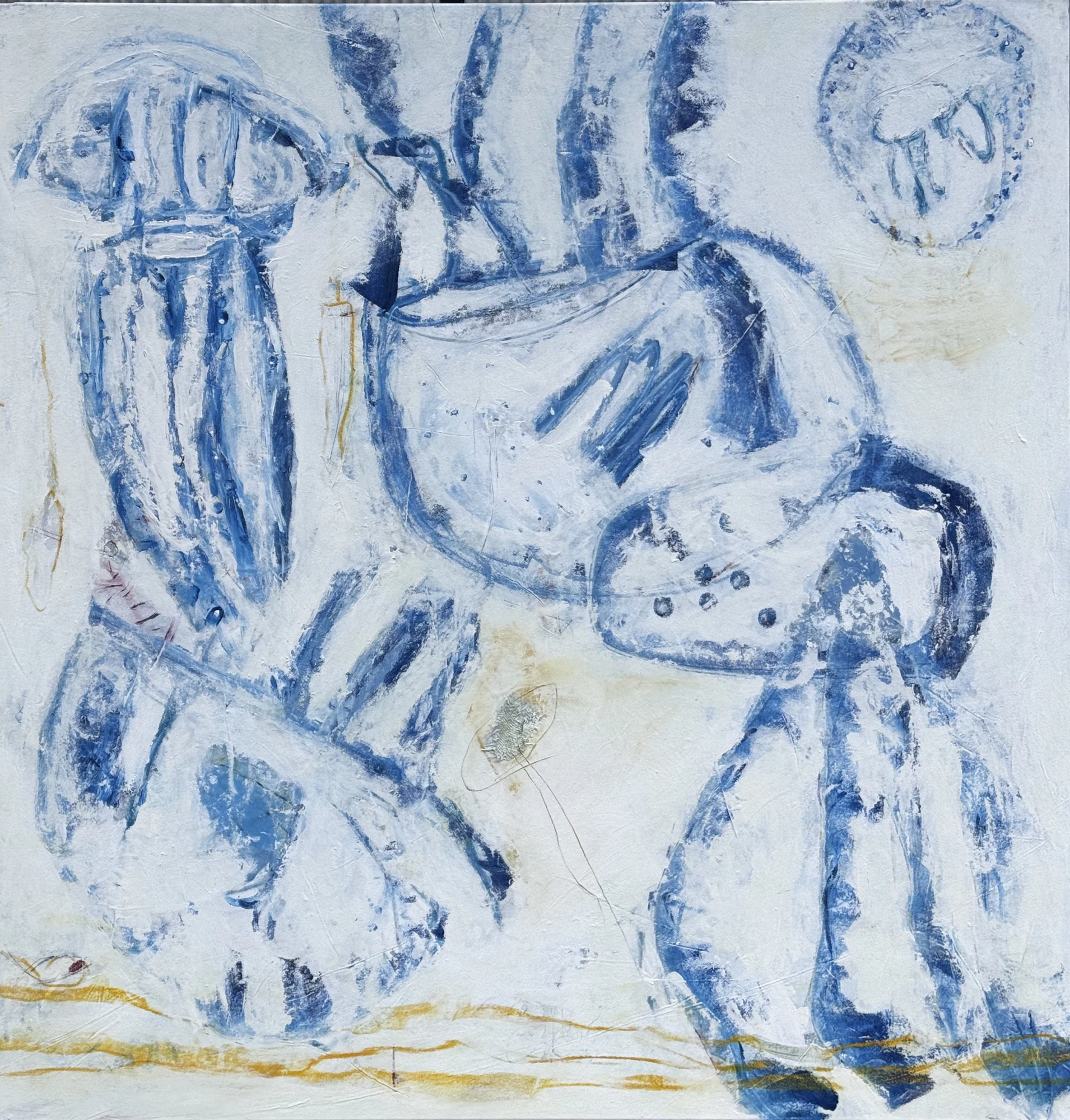 PORCELAIN – abstraktus paveikslas, 140×147 cm, akrilas ant drobės, menininkas Eigirdas Scinskas