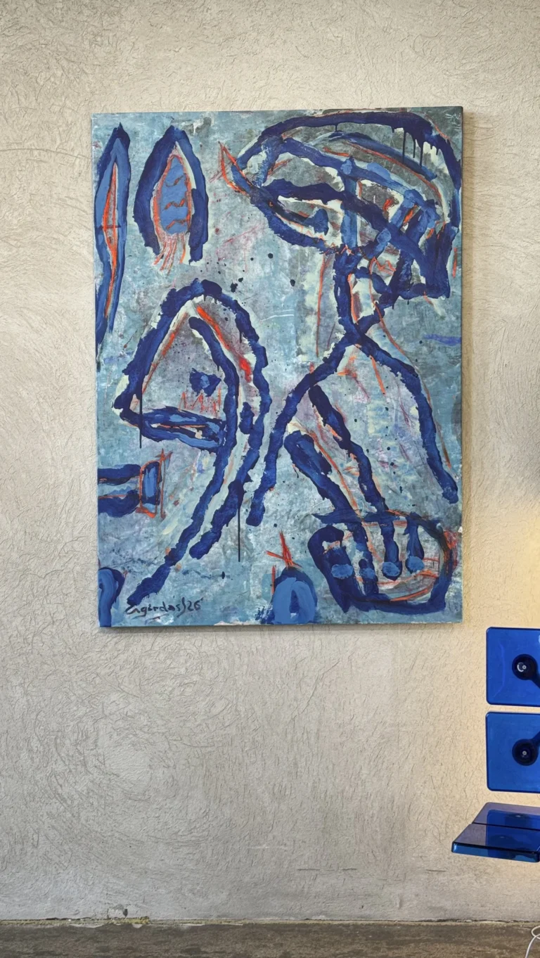 SPACES – abstraktus paveikslas, 100×147 cm, akrilas ant drobės, menininkas Eigirdas Scinskas