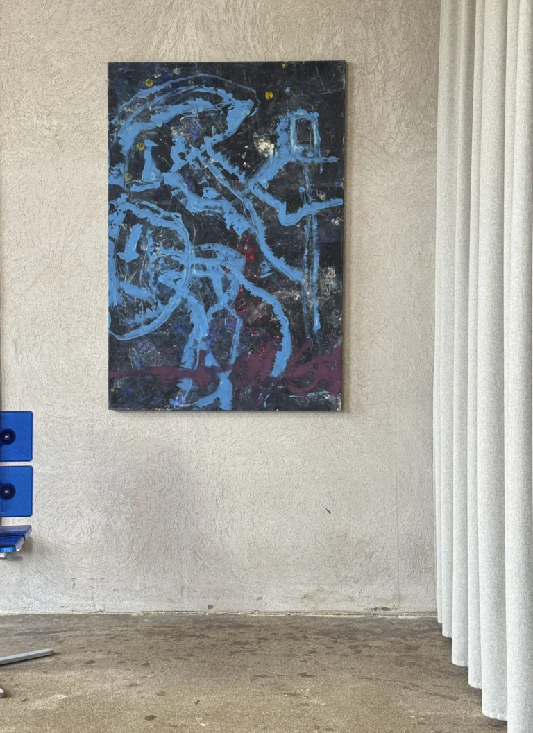 STREAMING – abstraktus paveikslas, 100×147 cm, akrilas ant drobės, menininkas Eigirdas Scinskas