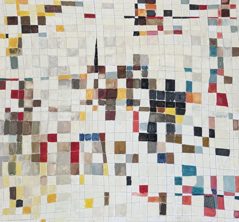 SUBSTANCE – abstraktus paveikslas, 140×130 cm, akrilas ant drobės, menininkas Eigirdas Scinskas